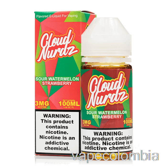 Vape Desechable Sandía Agria Fresa - Cloud Nurdz - 100ml 3mg